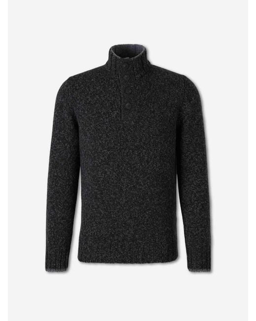 Santa Eulalia Black Woolen Sweater for men