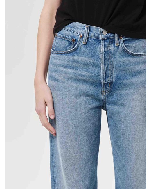 Agolde Blue Straight Jeans