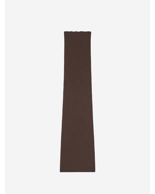 Max Mara Brown Gerippter Maxirock