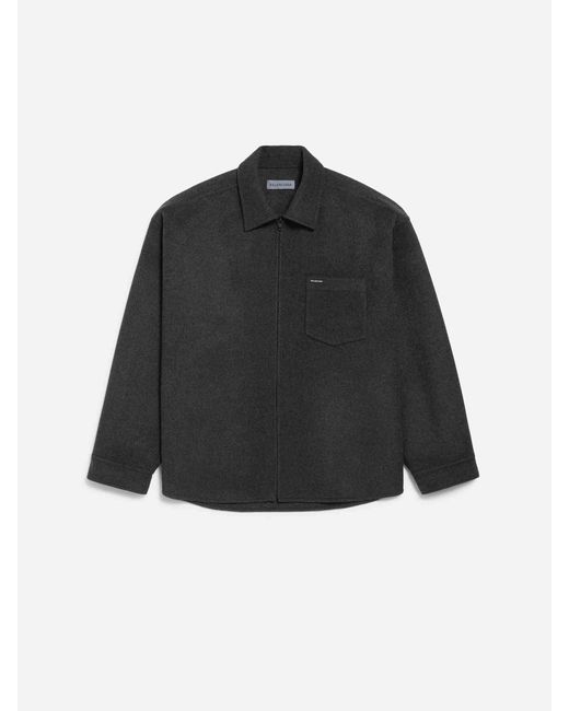 Balenciaga Black Wool Overshirt for men