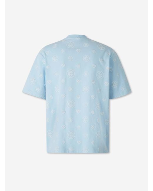 Casablanca Blue Round Neck T-Shirt for men