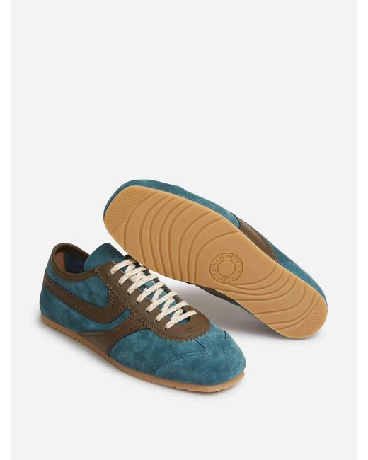 Dries Van Noten Green Suede Sneakers