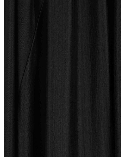 Rabanne Black Drapejat Maxi Dress