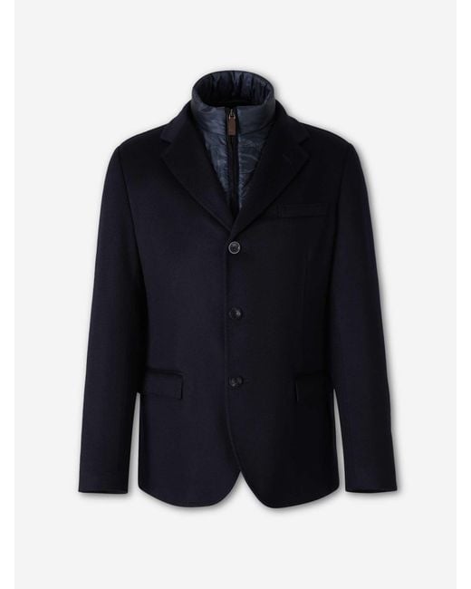 Herno Blue Down Jacket Blazer Effec for men