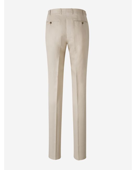 Canali Natural Linen And Silk Trousers for men