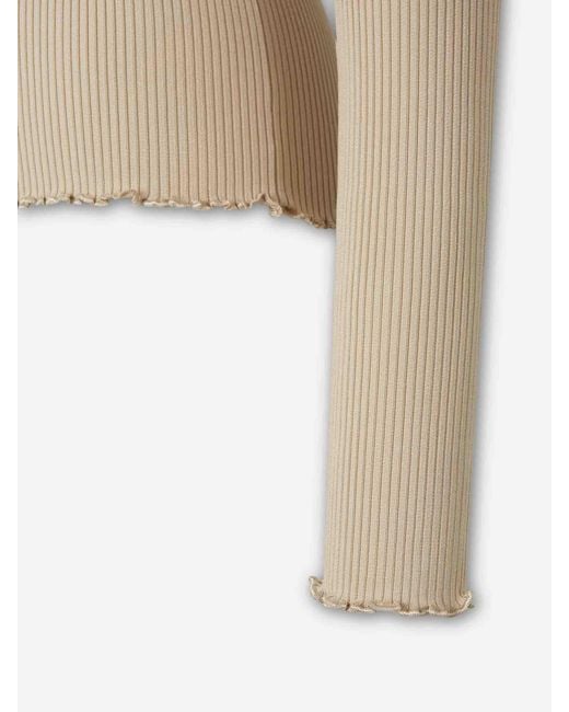 Alaïa Natural Silk Knit Top