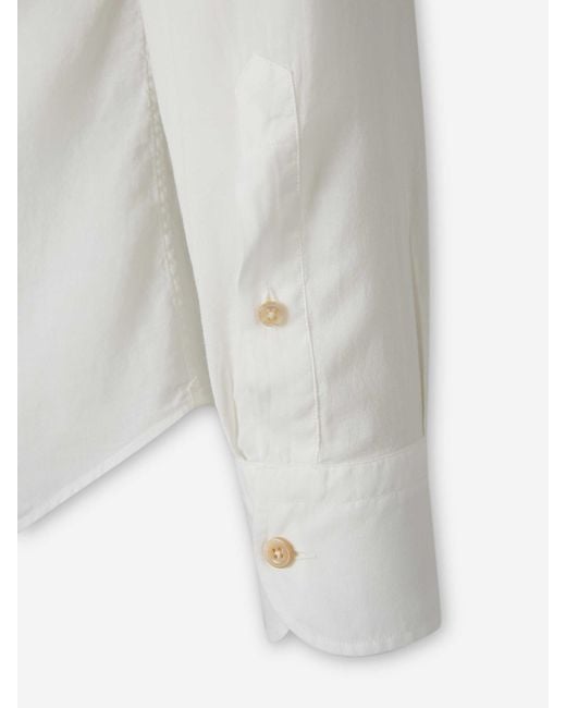 Santa Eulalia White Plain Shirt for men