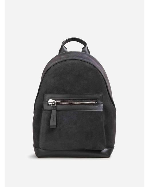 Tom Ford Black Suede Backpack for men