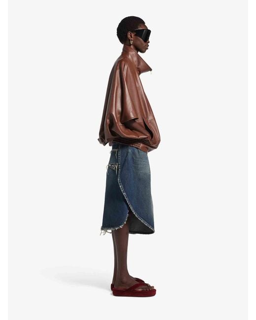 Balenciaga Blue Tulip Bermuda Shorts