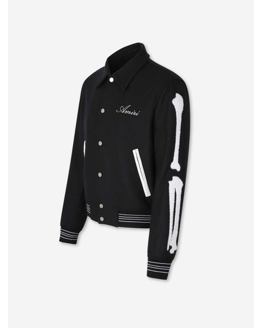 Amiri Black Skel Bomber Jacket for men
