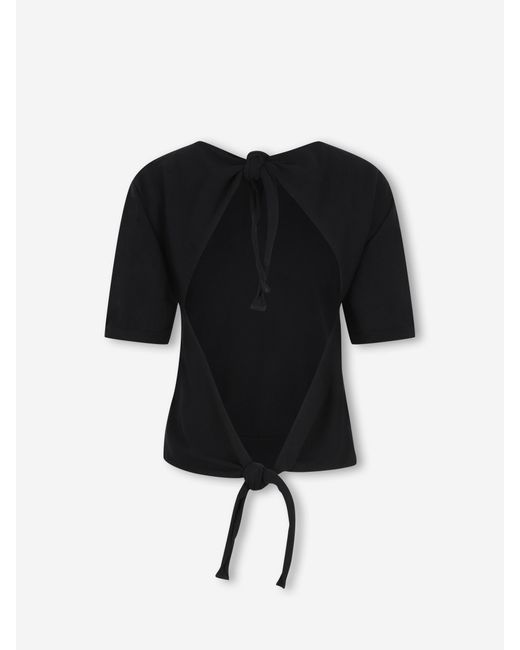 Ganni Black Knit T-Shirt