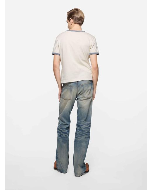 Acne Gray Logo T-Shirt for men