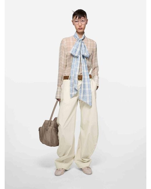 Acne White Casual Wide Leg Pants