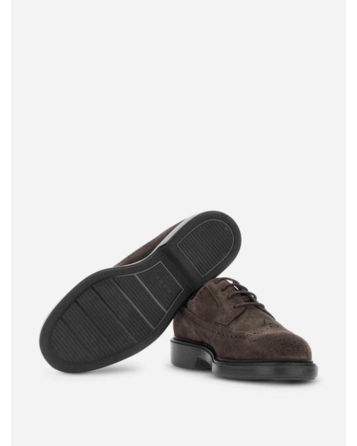 Hogan Brown Derby Shoes H704 for men