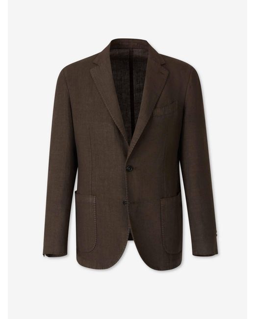 Santa Eulalia Black Blazer Straight Linen for men