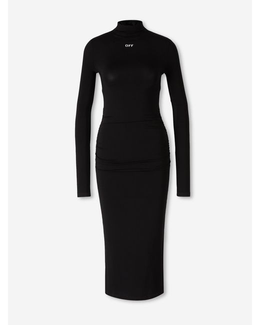 Abito Midi Second Skin di Off-White c/o Virgil Abloh in Black