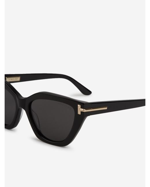 Tom Ford Gray Cut-Eye Sunglasses