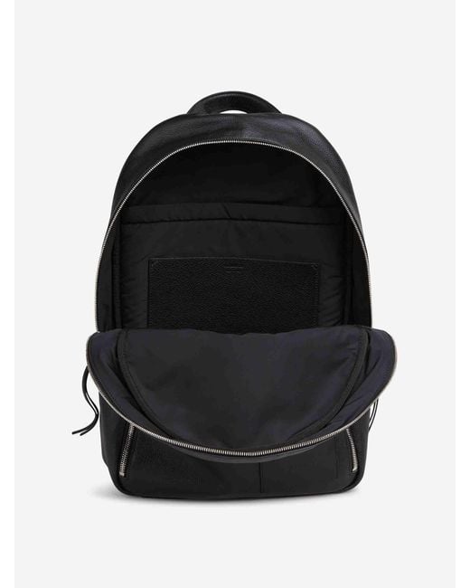 Jil Sander Black Leather Backpack for men