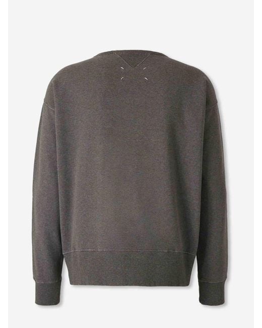 Sudadera Cuello Redondo Maison Margiela de hombre de color Gray