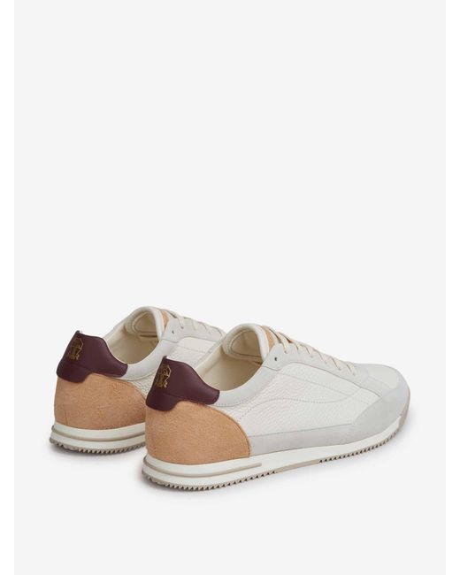 Brunello Cucinelli White Leather Sneakers for men