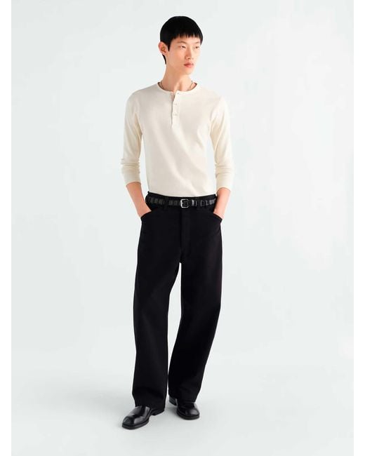 Lemaire White Long Sleeve T-Shirt for men