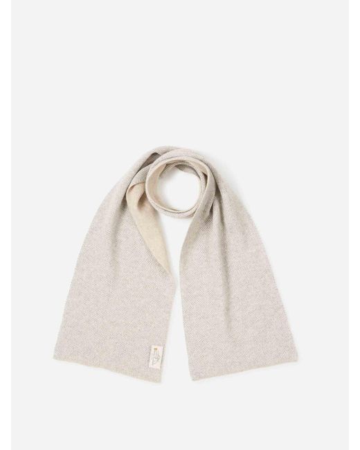 Santa Eulalia White Bicolor Cashmere Scarf for men