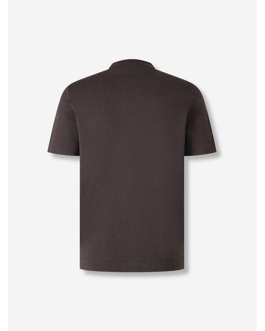 Santa Eulalia Black Plain T-Shirt for men