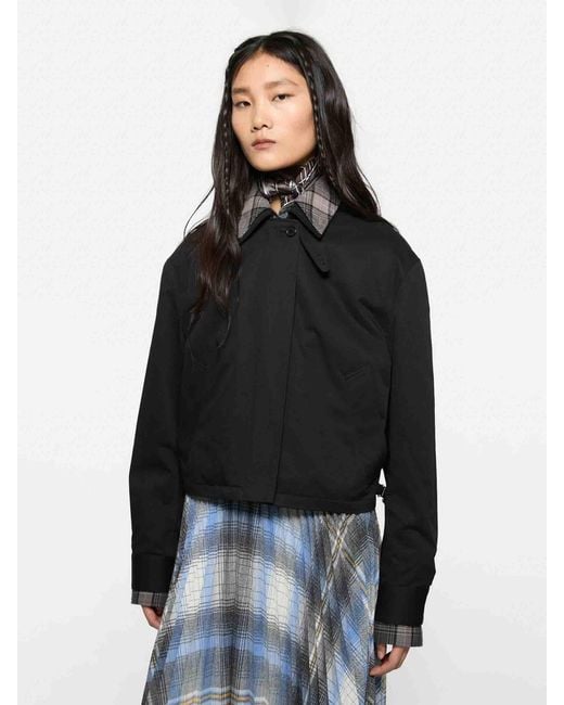Acne Black Double Layer Casual Jacket