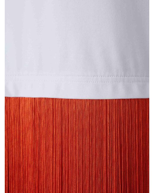 Alaïa White Fringe Midi Dress