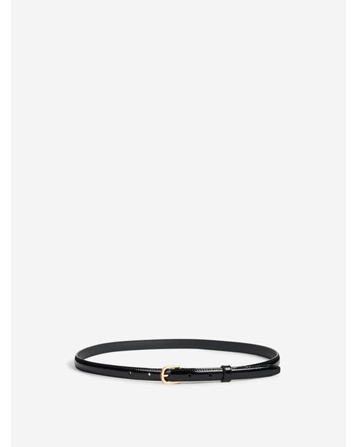 Totême White Thin Leather Belt