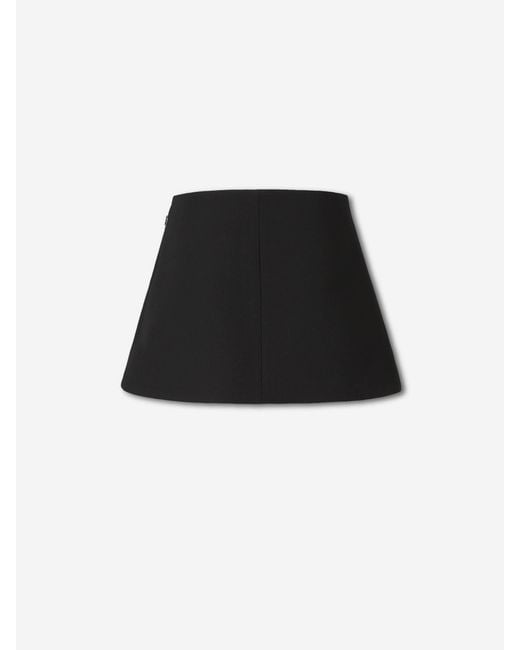 Balenciaga Black Pleated Mini Skirt
