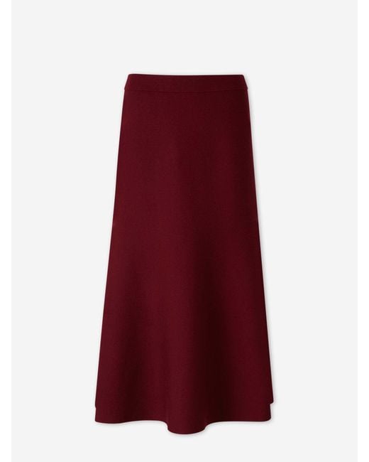 Jonathan Simkhai Red Knit Midi Skirt