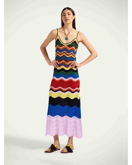 LaDoubleJ White Chevron Knit Sundress