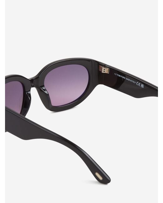 Tom Ford Black Oval Sunglasses
