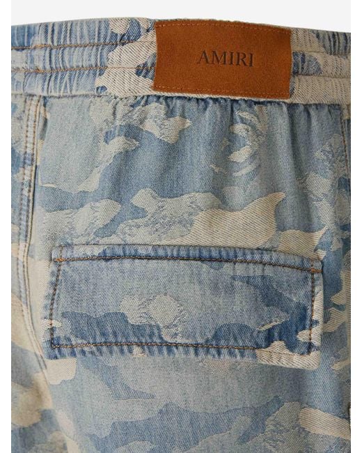 Amiri Blue Wide Leg Jeans Cargo for men