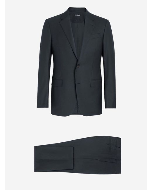 Zegna Anzug Aus Wolle in Blue für Herren