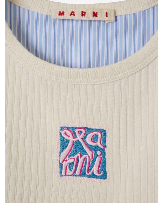 Top Logo Frame Marni de color White