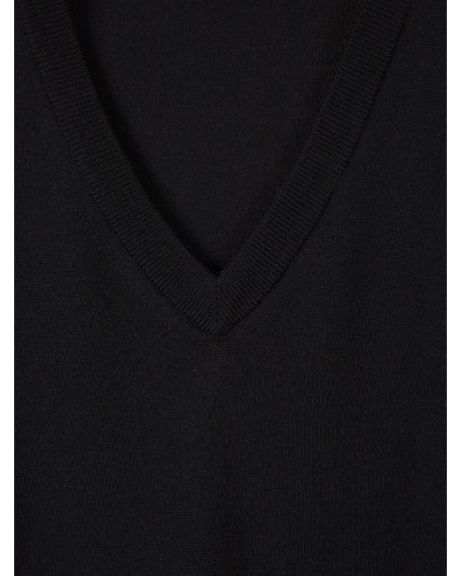 Zanone Black Wool Knitted Sweater for men