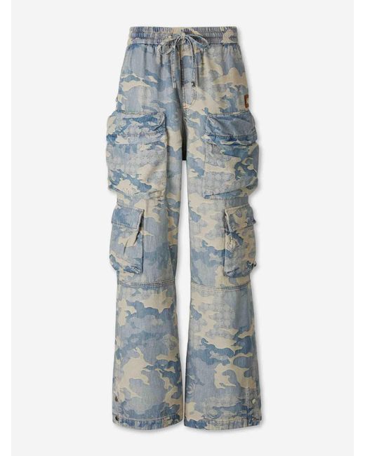 Amiri Blue Wide Leg Jeans Cargo for men