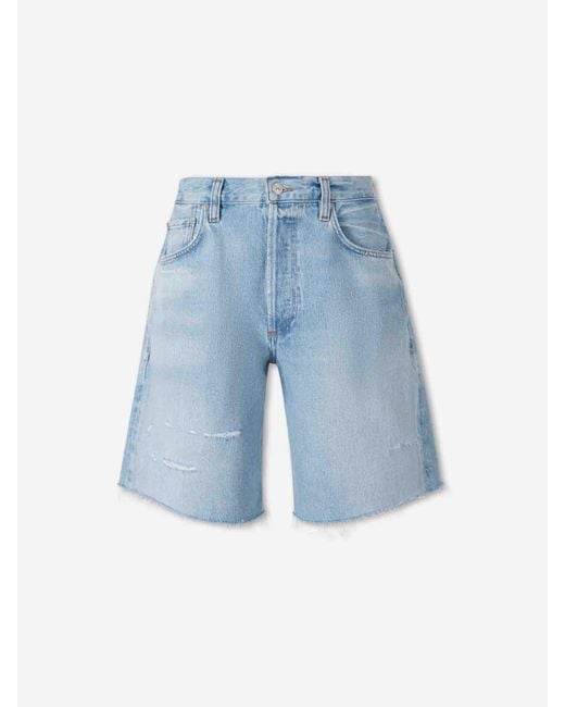 Citizens of Humanity Blue Ayla Bermuda Shorts