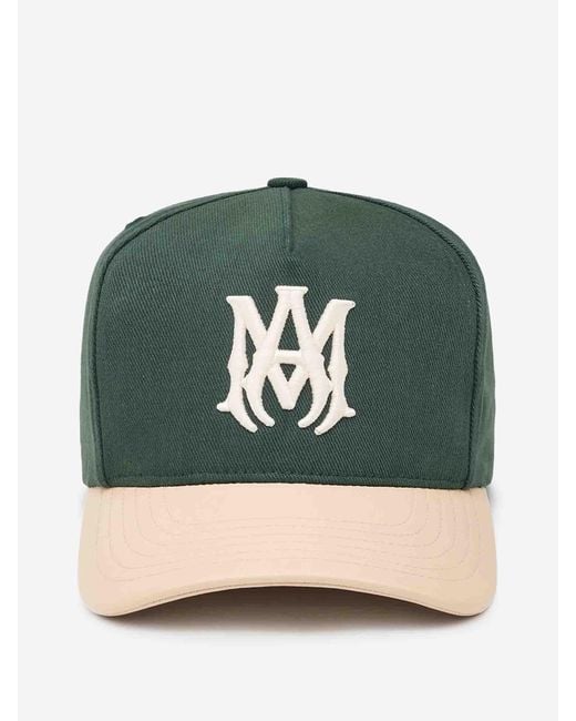Amiri Green Bicolor Corduroy Cap for men