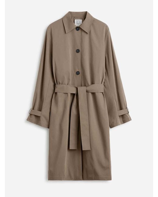Totême Natural Long Cotton Trench Coat