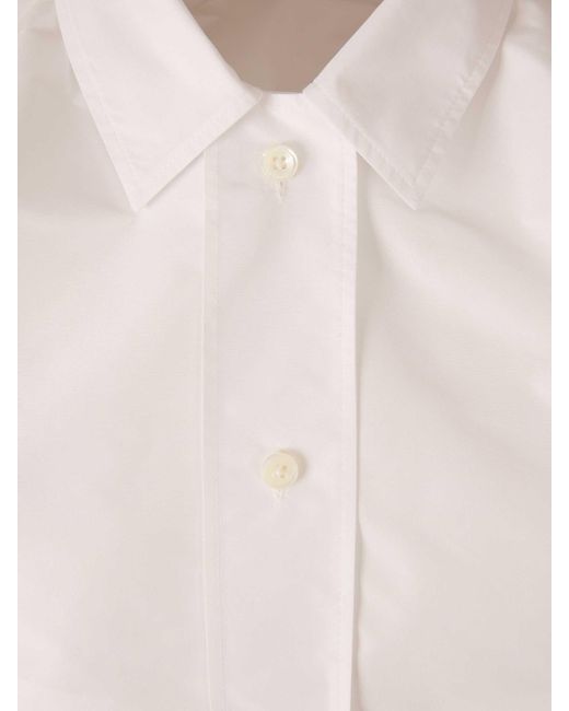Jil Sander White Faille Technical Blouse