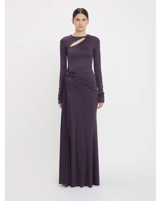Robe Longue Drapée Victoria Beckham en coloris Purple