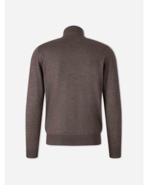 Santa Eulalia Brown Thin Turtleneck Sweater for men