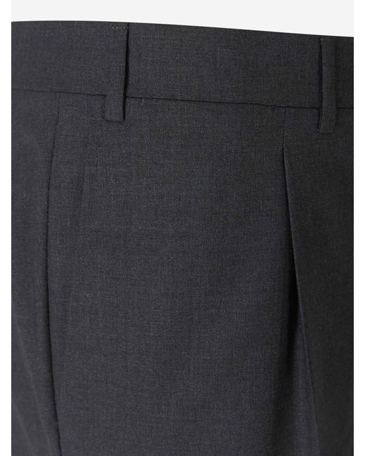 Canali Gray Formal Wool Trousers for men