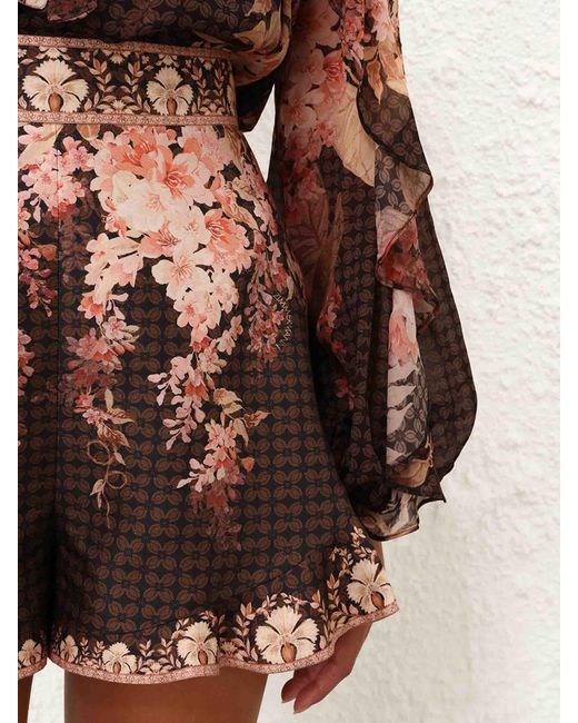 Bermuda À Volants Lumineux Zimmermann en coloris Brown