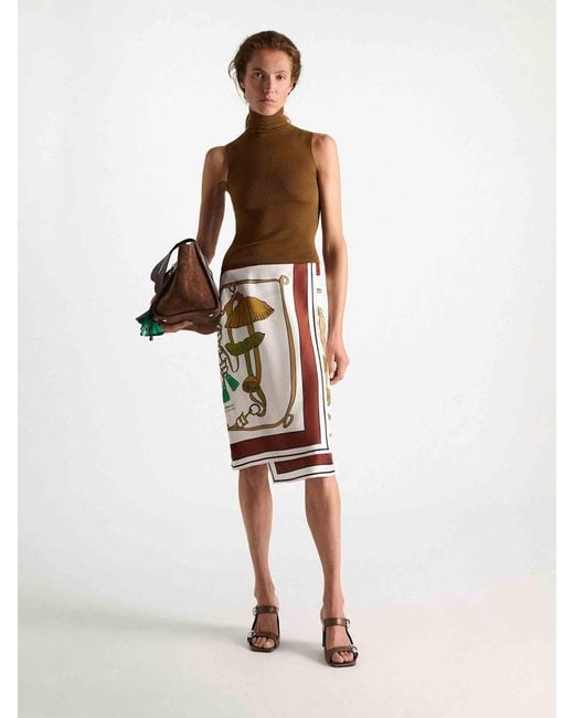 Falda Midi Estampada Dorothee Schumacher de color White