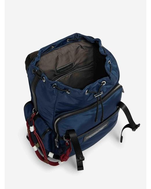 DSquared² Blue Heritage Polyester Backpack for men