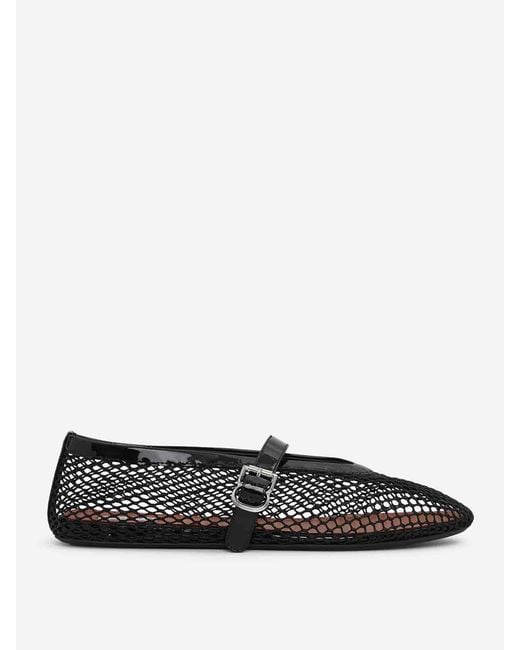 Alaïa White Openwork Flat Ballet Flats
